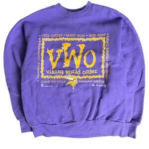 Vintage 1998 Viking World Order Pullover Crewneck Size Large Joy Athletic